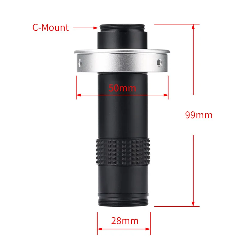 Imagem -04 - Ampliação Ajustável c Mount Microscópio Lens Infinito Distância de Trabalho 1130x Zoom Telefone Pcb e Smd Solda Reparação