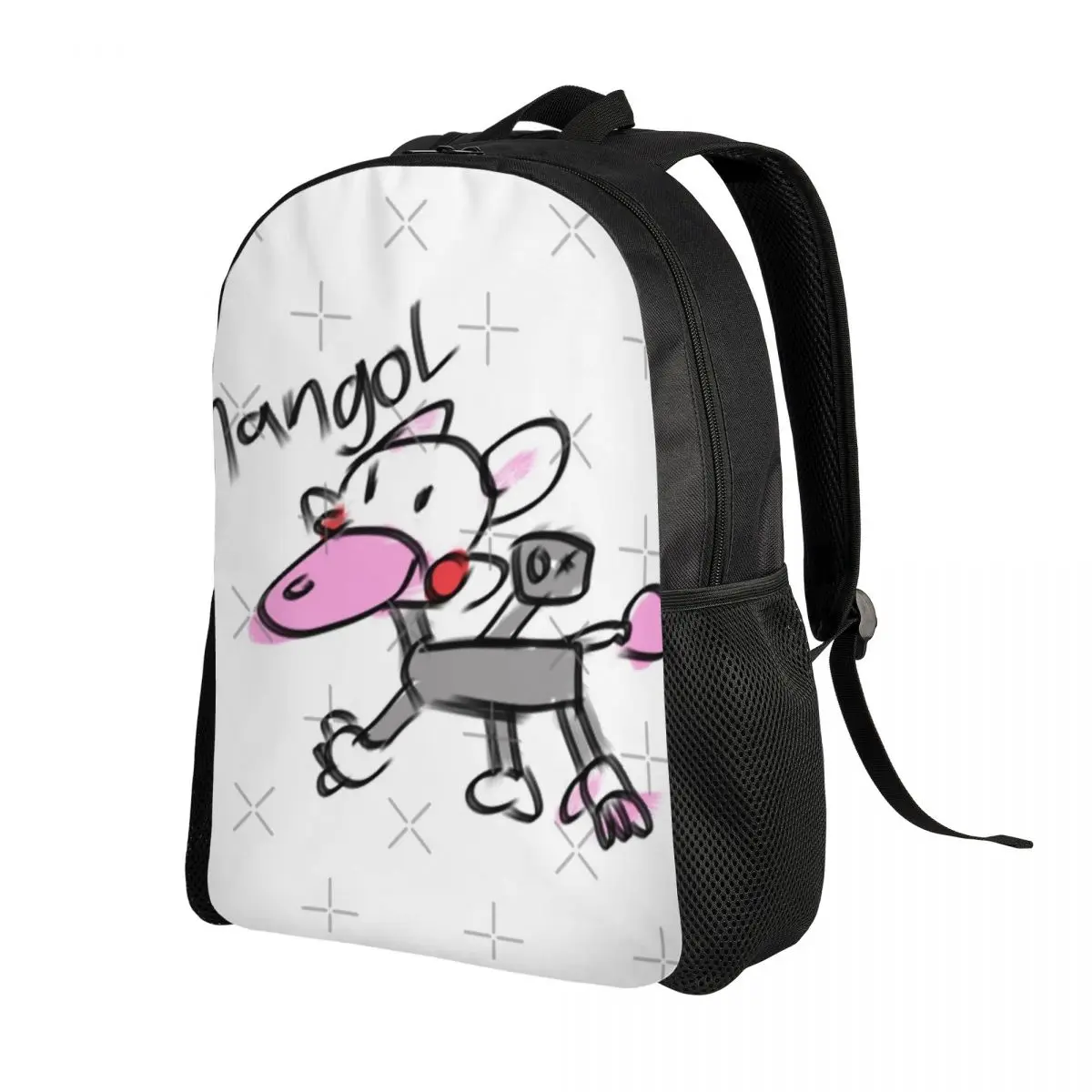 

Mangol - Poorly Drawn Mangle Backpack Adjustable Shoulder Strap Stylish Lightweight Large Capacity