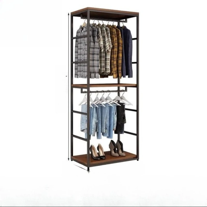 

Coat rack floor-to-ceiling bedroom hanger dust-proof cloakroom rack assembly storage clothes cabinet combination rack