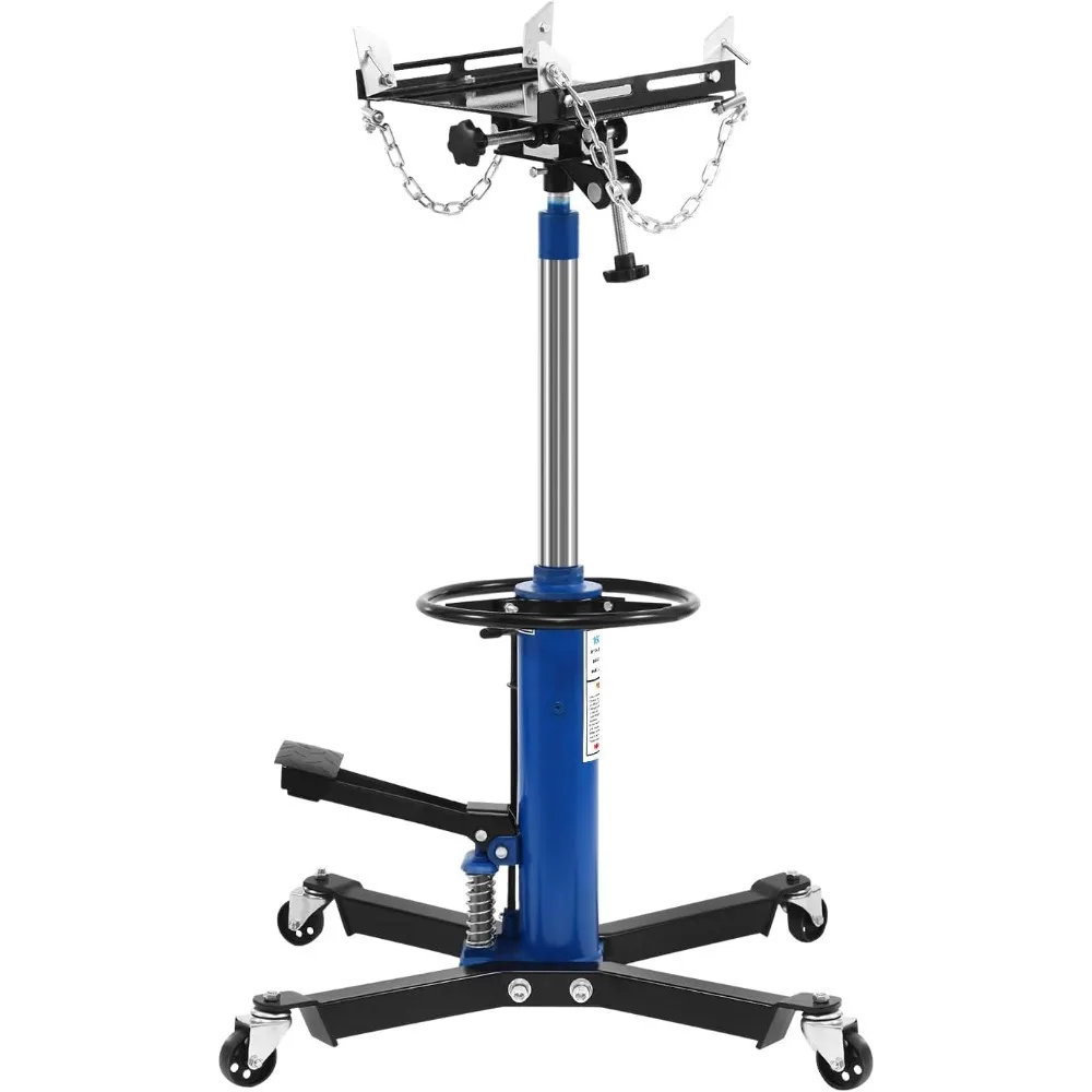 

1600lbs Capacity Dual Spring Pedal Hydraulic Telescoping Transmission Jack with Adjustable Height Lift