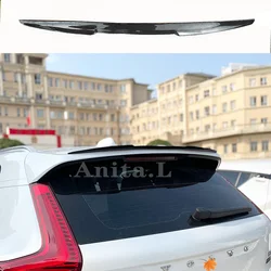 For Volvo XC40 2020--2023 Year Hatchback Roof Spoiler PU Plastic Carbon Fiber Look Black Rear Wing Body Kit Accessories Styling