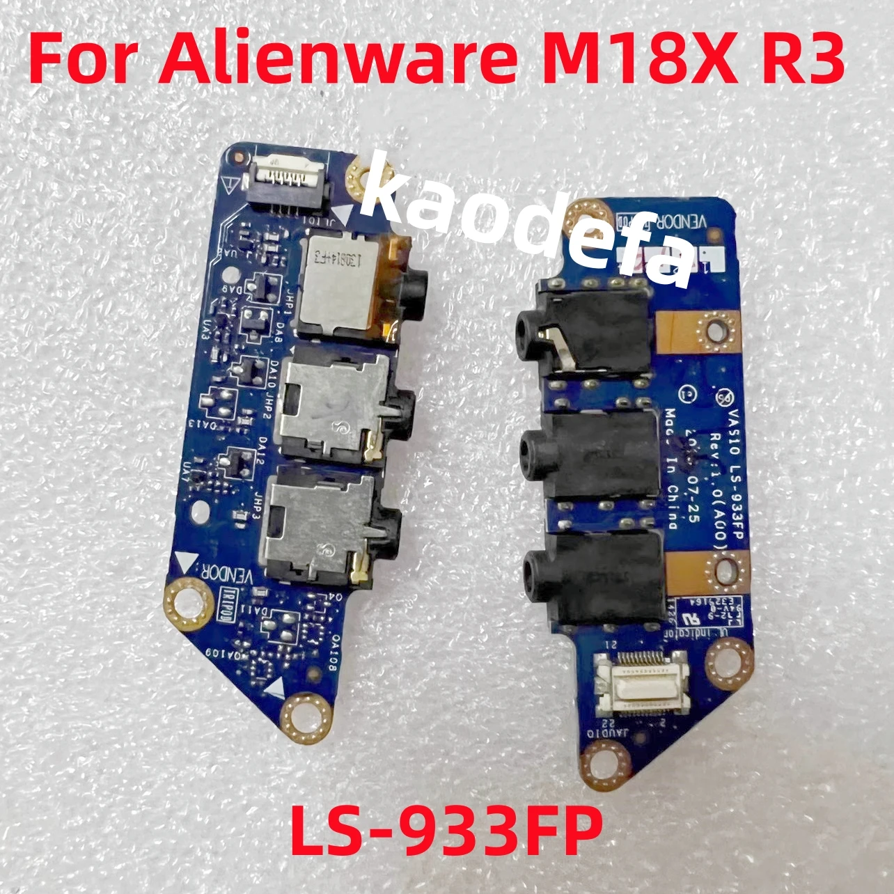 

VAS10 LS-933FP For Dell Alienware M18X R3 Laptop Audio Jack Board Notebook 100% Test OK