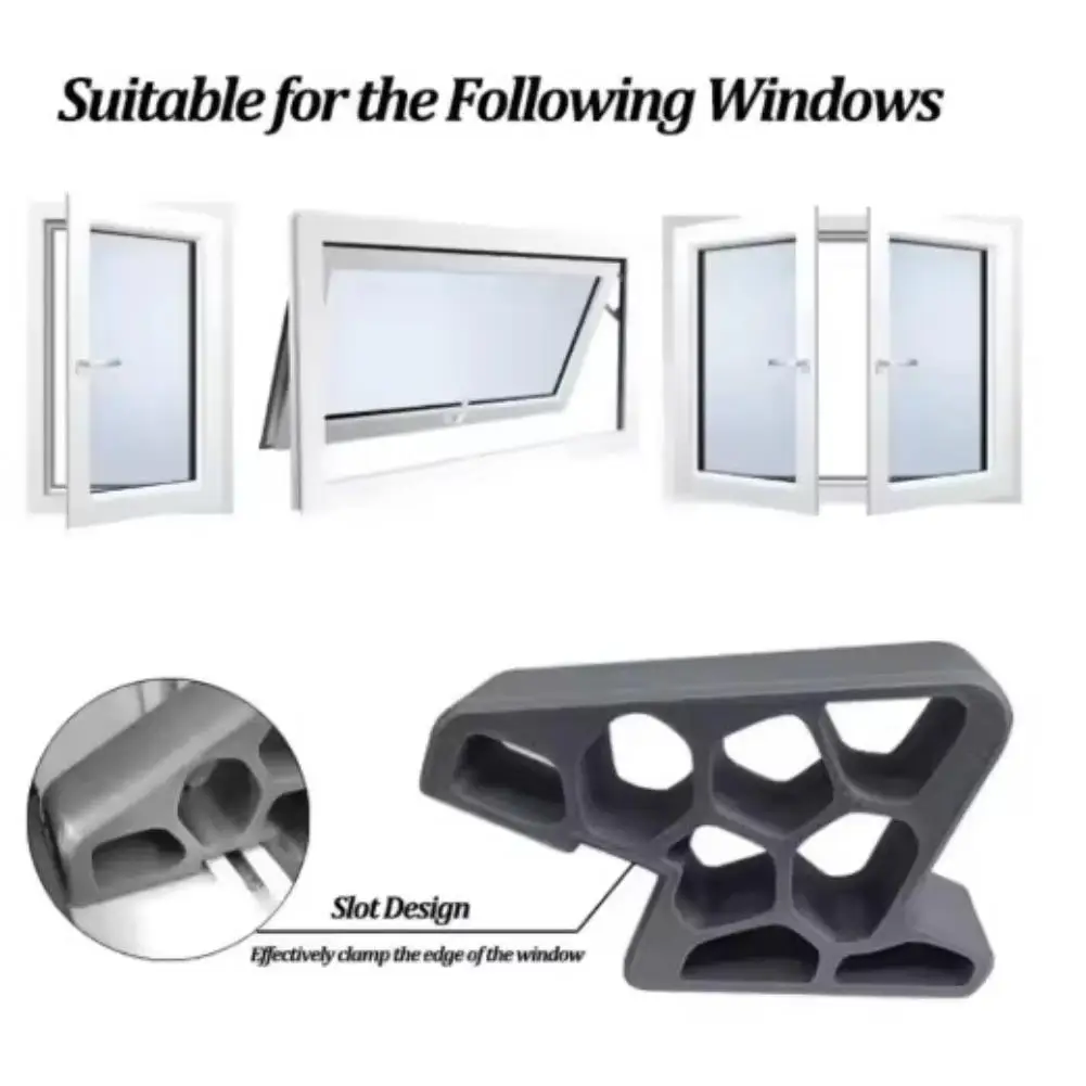 Universeller Tür- und Fensterstopper, robust, rutschfest, Balkon-Fenster-Türkeil für Zuhause, Büro, Badezimmer, Küche, Türhalter – Detail 14