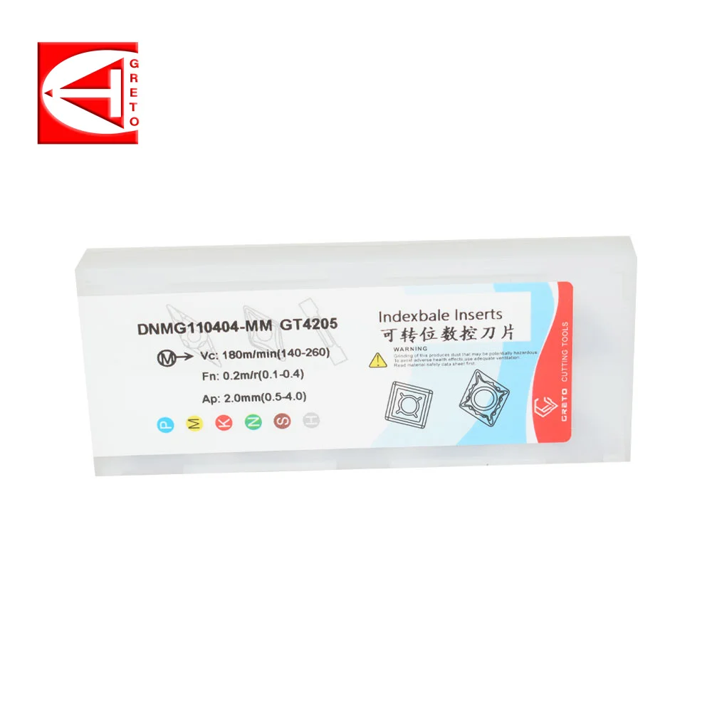 Imagem -02 - Greto-carboneto Cimentado Corte Torneamento Ferramenta para o Corte do Metal Dnmg110404-mm Dnmg110408-mm Gt4202 Gt4205 Dnmg1104 Dnmg 110408 mm