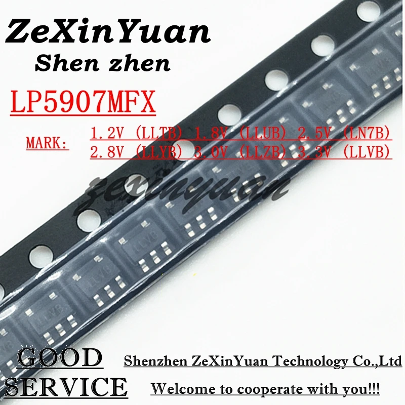 10 Cái/lốc LP5907MFX-3.3/NOPB LP5907MFX-3.3 LP5907MFX LP5907 LLVB IC REG LDO 3.3V 0.25A SOT23-5