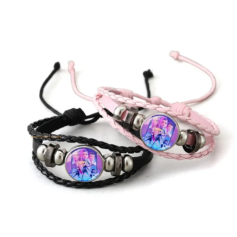 Anime Hand Bracelet Braided Leather Adjustable Wristband Cute Cosplay Accessories Birthday Gift for Kids Girls Fans 3 colors - view 3