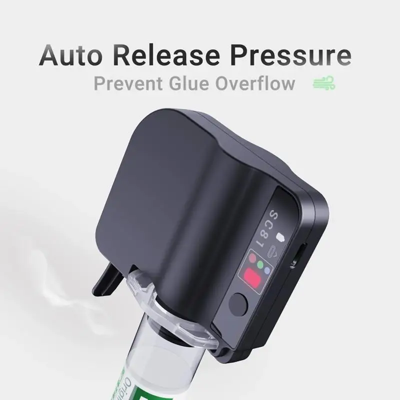 Pistolet do kleju elektrycznego 2UUL z klejem buforowym GL02 30ml, automatyczne zwalnianie ciśnienia, zapobieganie przelewaniu, precyzyjna kontrola, do naprawy telefonów komórkowych i płyt PCB.
