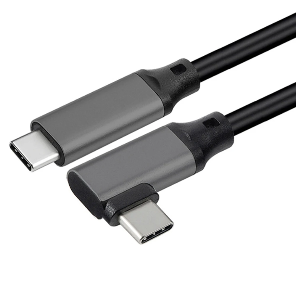 100W PD 5A 90 degree USB3.2 Type-C Cable Video 4K @60Hz 20Gbps USB-C Gen 2 Cord For Macbook Pro Oculus Quest 2 VR cable