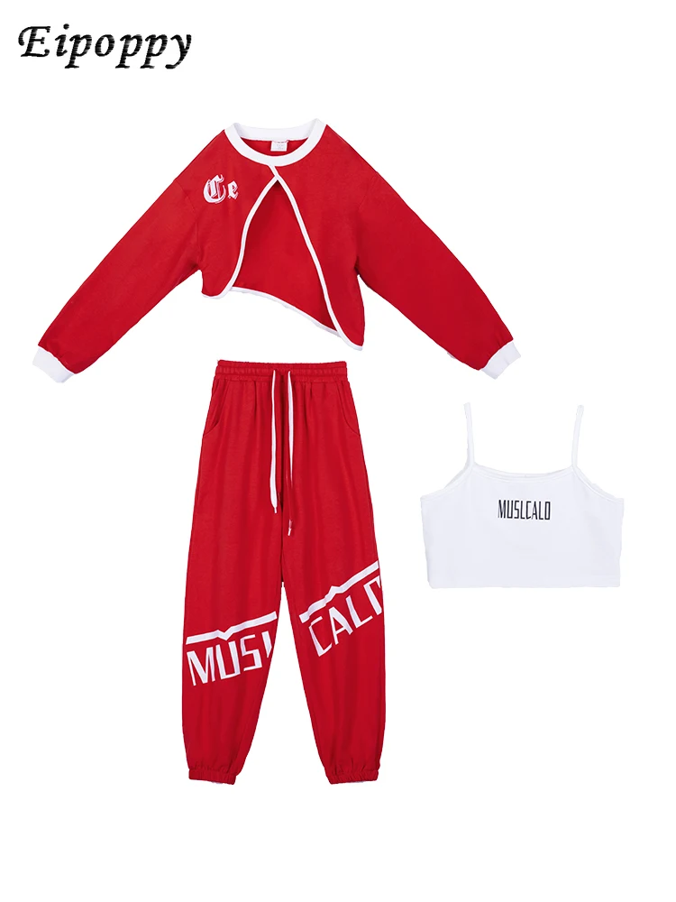 Детская Одежда для танцев, одежда для тренировок и выступлений, модный крутой костюм для джазовых танцев для девочек