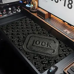 Glock Handgun Logo Podkładka pod mysz xxxl Gamer Duża podkładka pod mysz Duża podkładka pod mysz Duża podkładka pod mysz Naturalny gumowy dywanik na biurko PC Maty na biurko Design