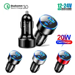 Podwójna ładowarka samochodowa USB Adapter zapalniczki samochodowej 3.1A 15W szybkie ładowanie telefonu komórkowego ładowarka 12V 24V Auto accsesories akcesoria