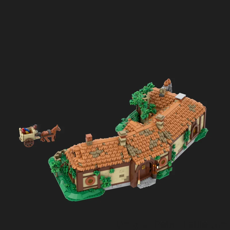 Magische Ringe Modell Moc Bausteine Green Dragon Inn Modell Technologie Modulare Blöcke Geschenke Berühmte Szene Spielzeug DlY Sets Montage