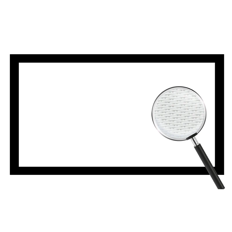 Flocking Frame Weaved Sound Transparent Projector Screen for Home Cinema