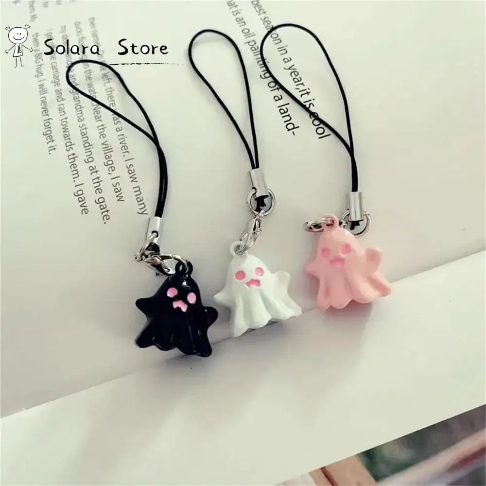 Phone Accessories Spooky Ghost Phone Charms Pendant Halloween Phone Lanyard Alloy Cartoon Y2K Phone Strap Jewelry Gift