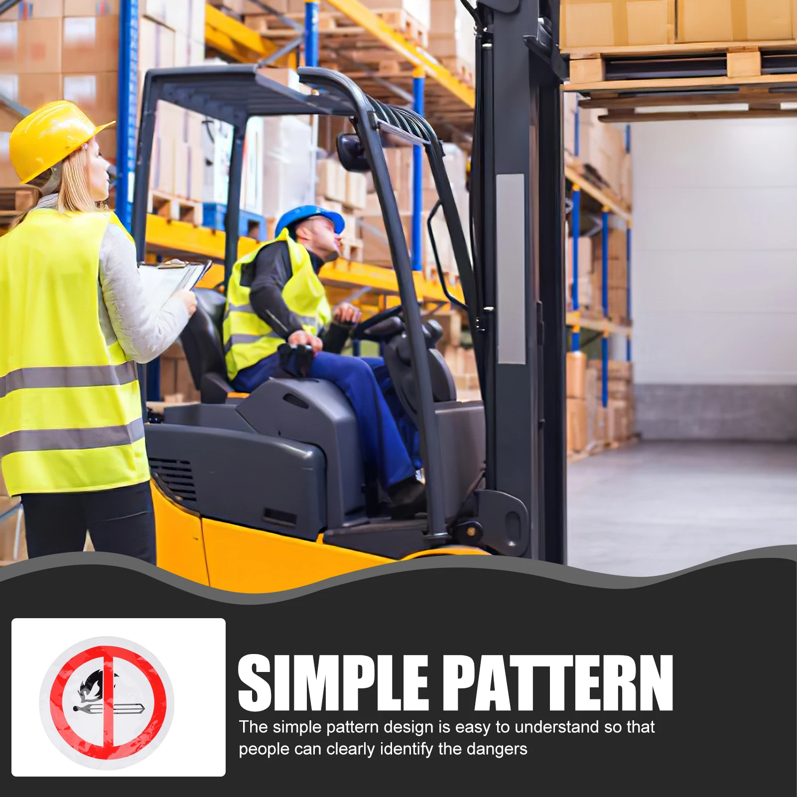 PVC Safety Warning Stickers Danger Decals No Open Flames Labels Caution Signs Reliable Machine Room Warning Sign Self Adhesive