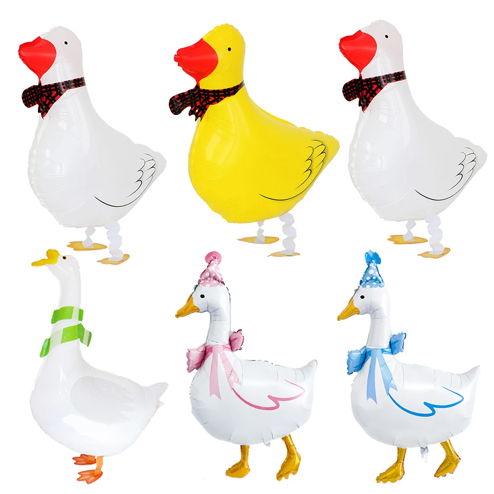 5/10 Stück Niedliche Enten-Luftballons, Gänse-Folienballons, Luftballons mit Bauernhoftier-Motiv für Babypartys und Geburtstagsfeiern