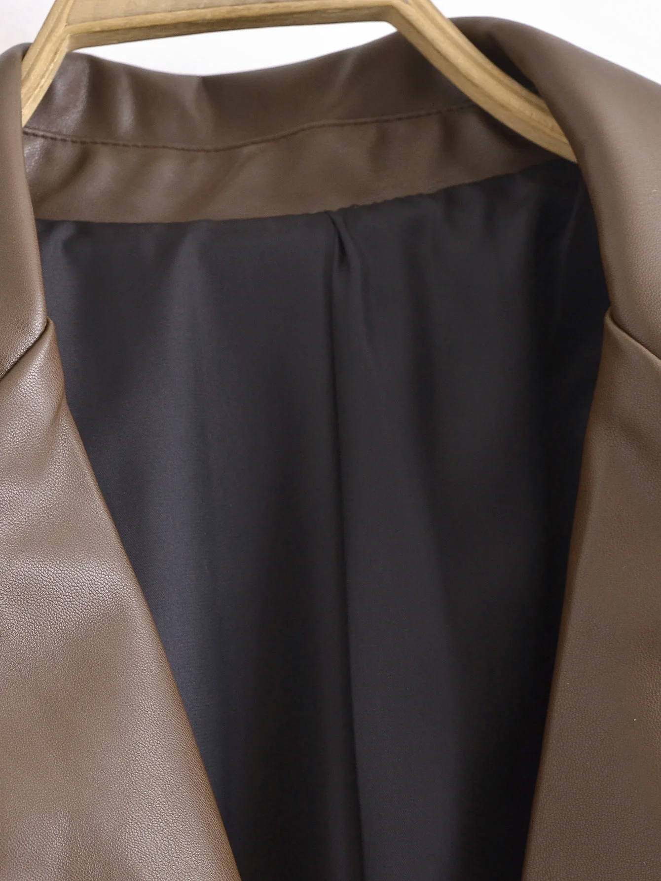 2025 autunno nuovo abbigliamento femminile europeo e americano moda di strada stile casual impiombato ​ ​ blazer in similpelle