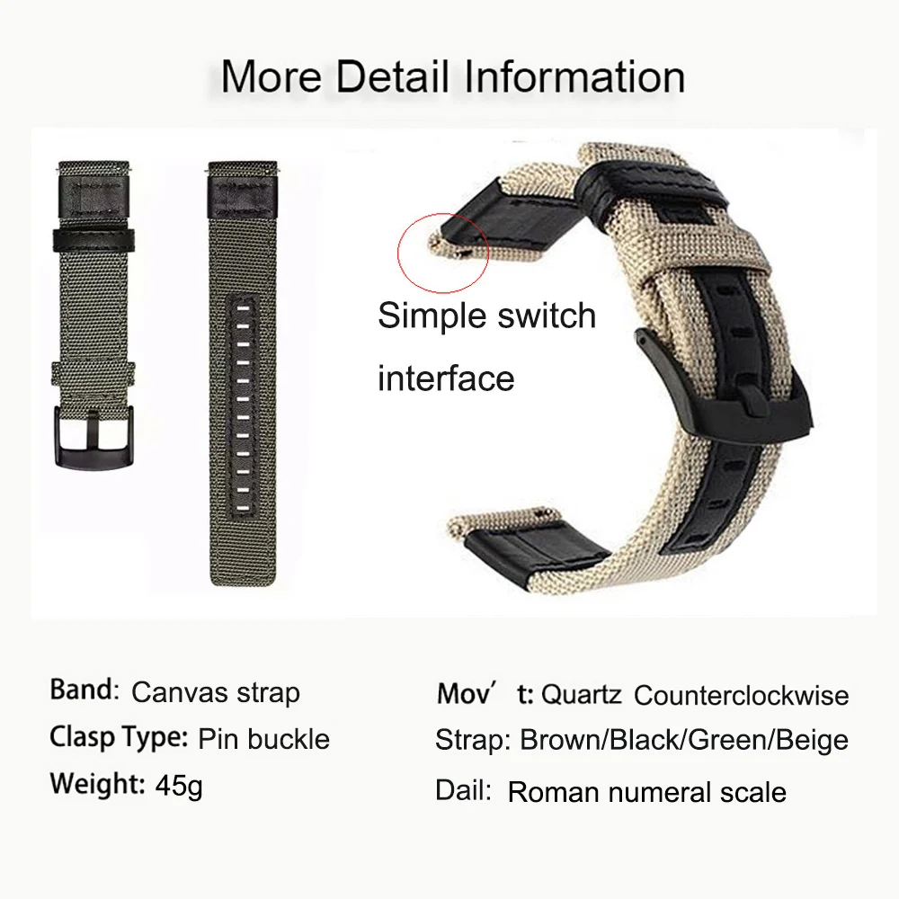 2023 Enmex creative style canvas strap wristwatch Ultra thin case simple digital special design brief casual quartz watch