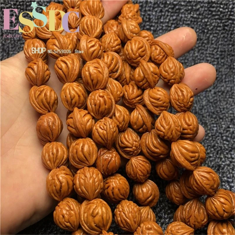 New Style Natural Dragon Scale Wild Walnut  Hand-held Goldfish Belly 108 Beads Mala Rosary Bracelets for Men Wholesale