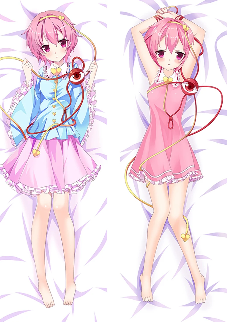 Anime Decor Pillow Case Touhou Project Komeiji Satori Dakimakura Waifu Pillowcase 2-Side Print Hugging Body Cushion Cover Gifts