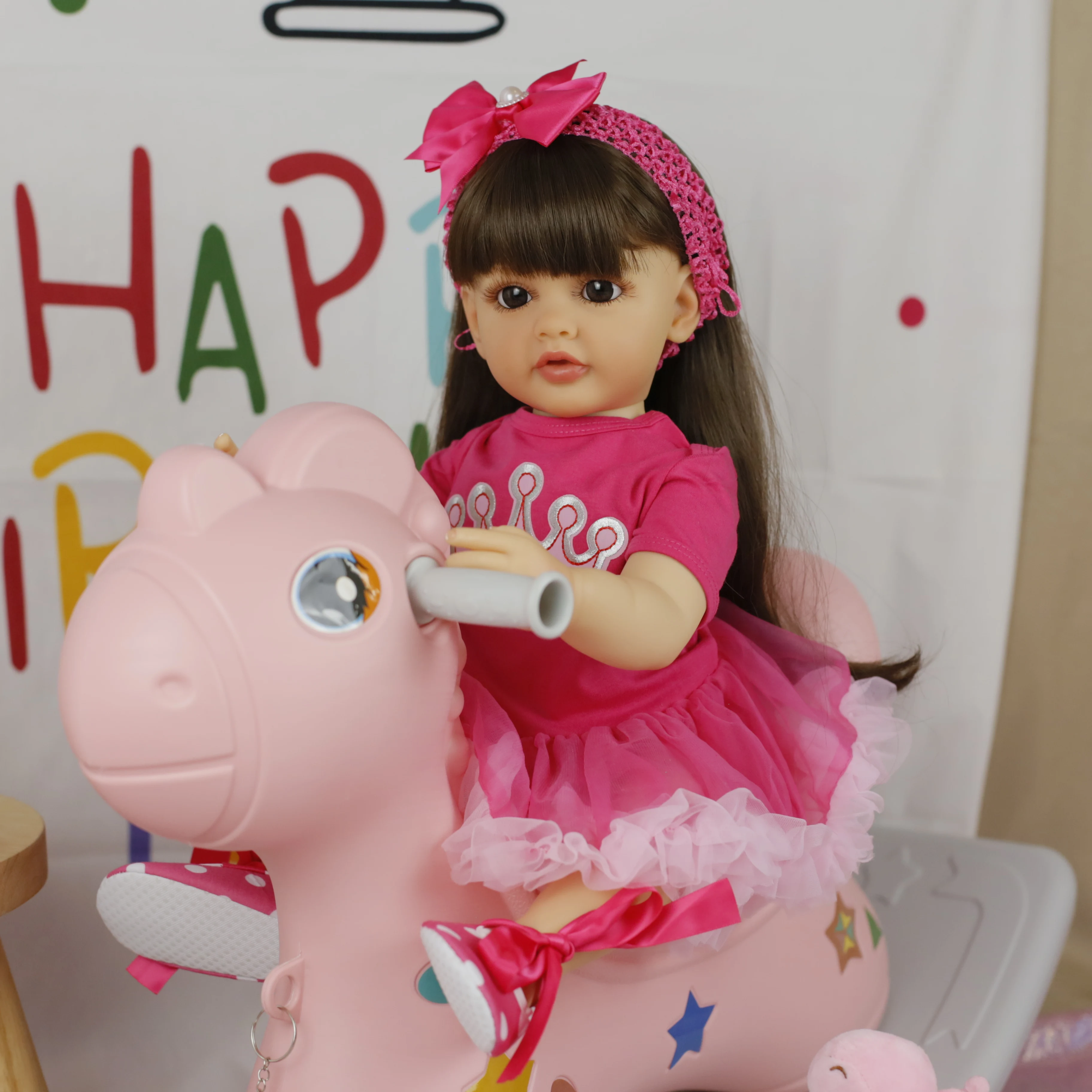 55 سنتيمتر تولد من جديد طفل الدمى الأميرة فتاة بيتي سيليكون الفينيل الجسم نابض بالحياة لمسة ناعمة لفتاة أفضل هدايا عيد الميلاد عيد ميلاد لعبة