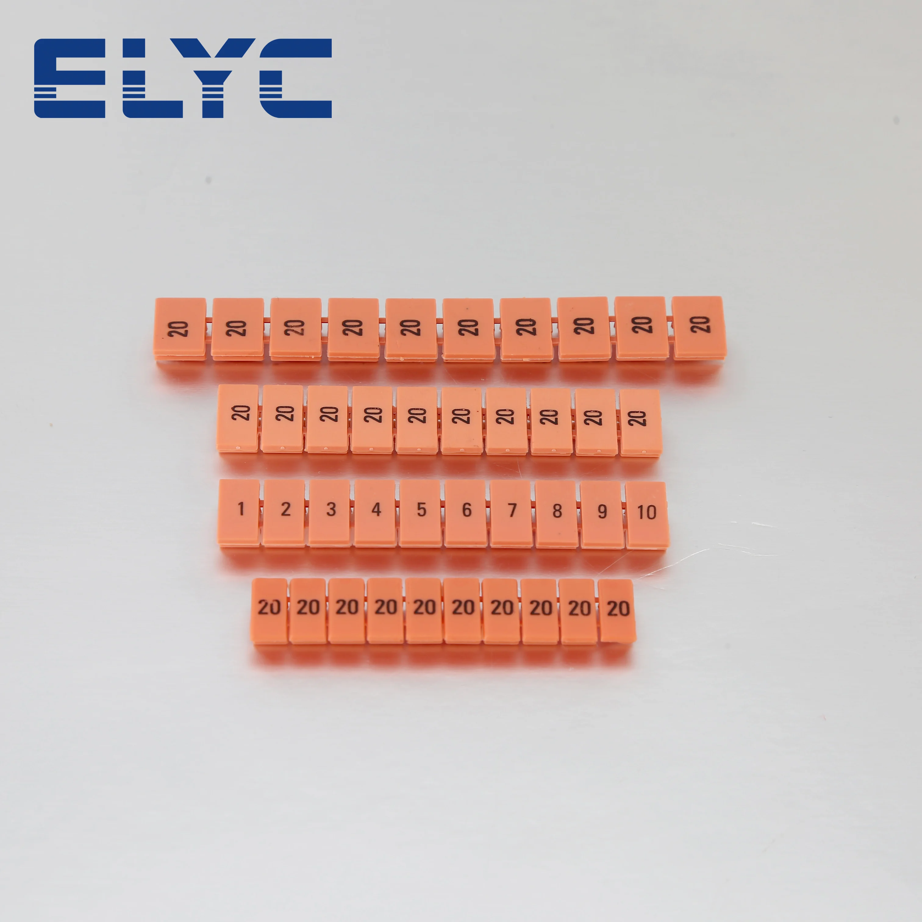 100Pcs Terminal Block Marker Strip Label ZB6 ZB5 3.5/4/8/10 ZBFM Number Tag 10 Seat DIN Rail Connector Strips Zack Marking