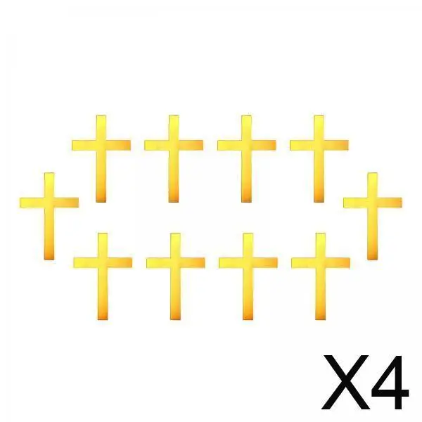 

Золотой акриловый топпер для кексов с крестом, легкое украшение для торта для свадебной церемонии, дня рождения, дизайн торта «сделай сам»