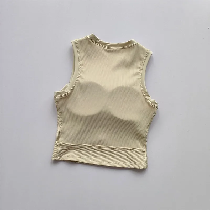 Damen Yoga-BH Hochfester Stoßfester Sport-BH Gepolsterte Sport-Unterwäsche Push-Up Fitness-Top Lauf-BH Gym-BH – Detail 12