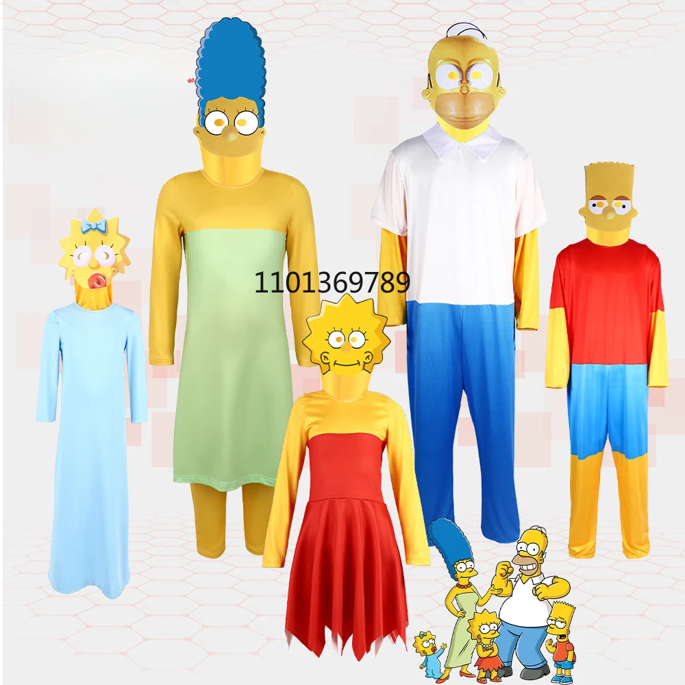 Disfraz de los SIMPSONS para mujer, vestido elegante de dibujos animados, personaje a elegir, cosplay de anime para libro de cuentos, envío directo