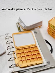 12 Cells/ 24 Cells Watercolor Pigment Packaged Separately Box Outdoor Sketching Hand Ledger Painting Portable Color Palette