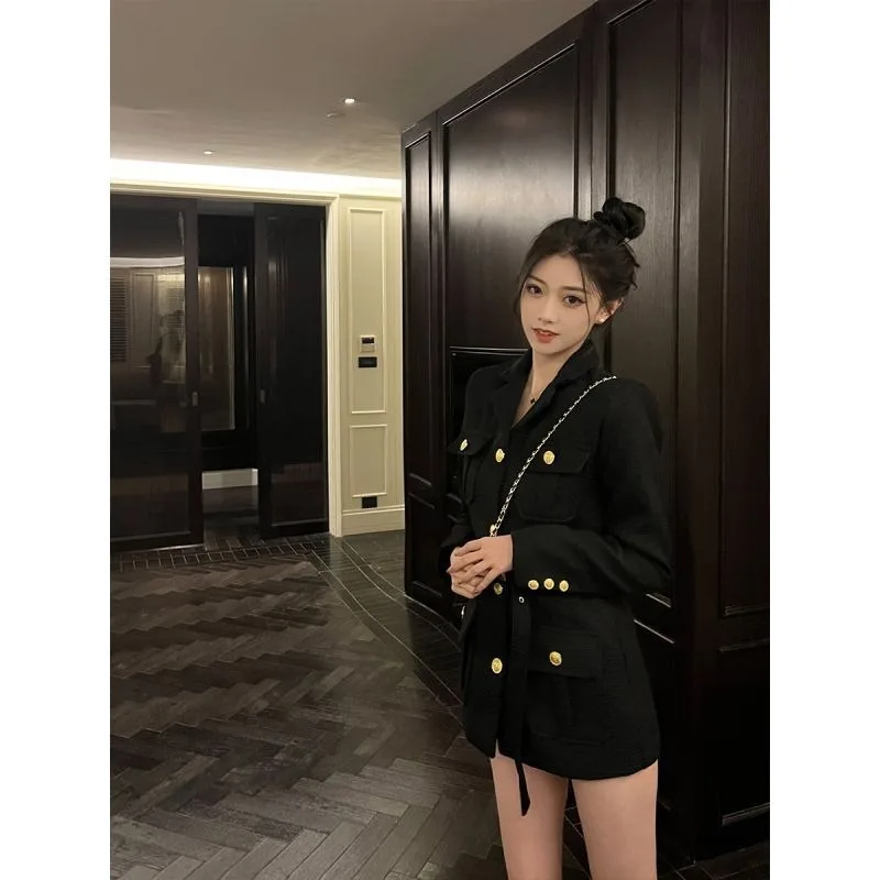 Korean Version of Rich Daughter High-end Blazer Autumn New Fashionable Foreign Style Waist Thin Suit Top  Temperament Socialite