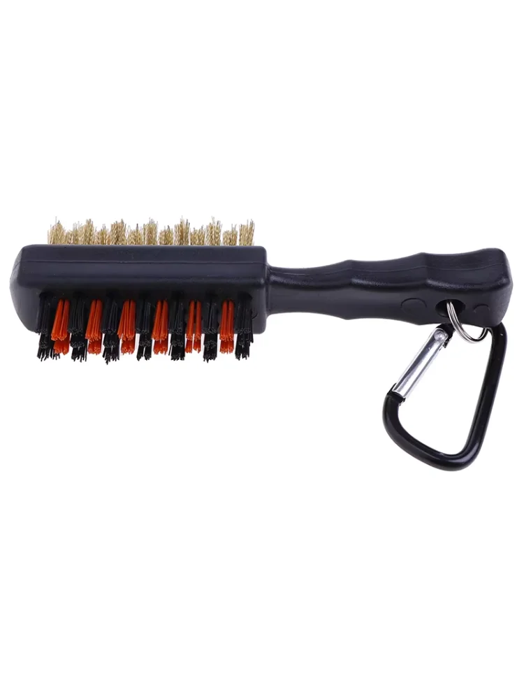1 Pc Golf Club Brush Groove Cleaner Dual Sided Tools Portable Metal Lightweight Nylon Accessories for Iron Balls Shoes