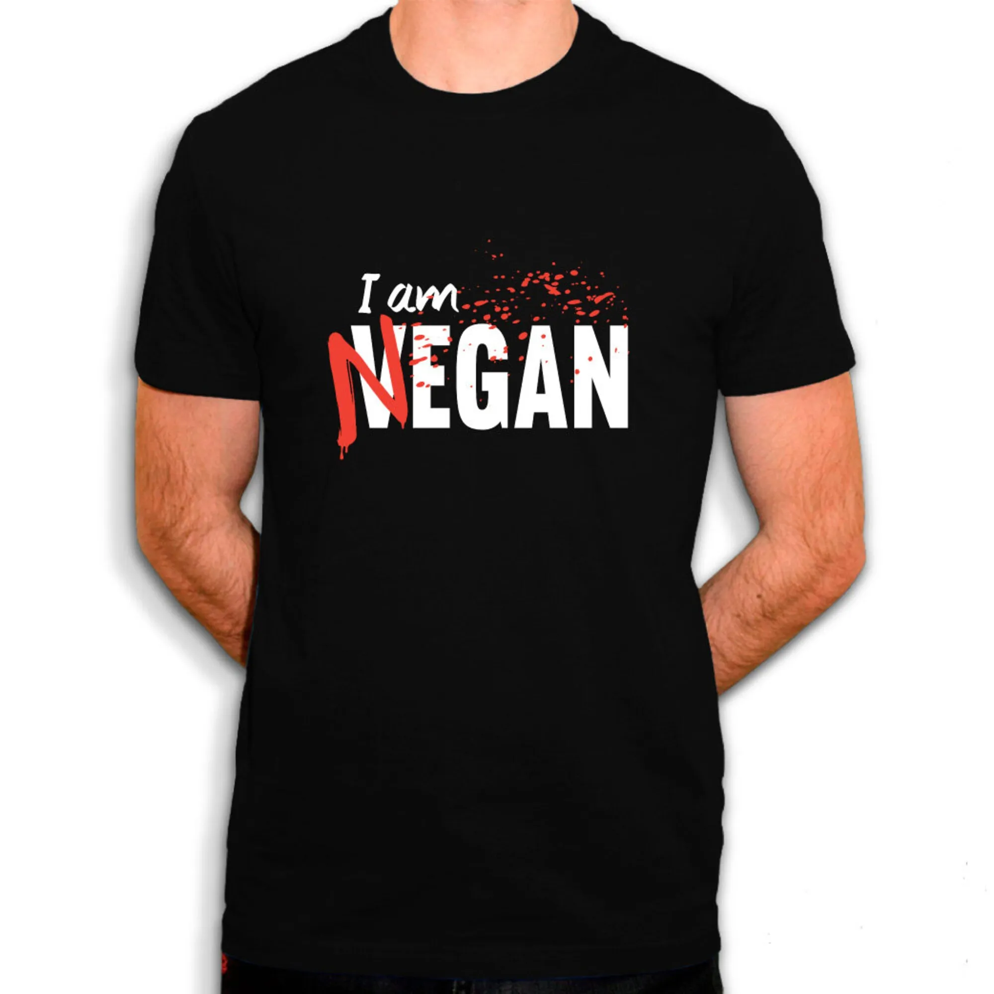 Мужская футболка с длинным или коротким рукавом Negan с карикатурой Ходячие мертвецы Мужская футболка с длинным или коротким рукавом Negan с карикатурой Ходячие мертвецы