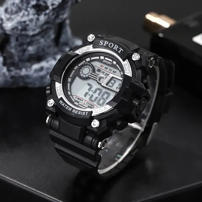 New Fashion Mens Watches Digital Electronic Sport Watches Mens Necklace Wristwatch Date Luxury Men Business Casual Watch