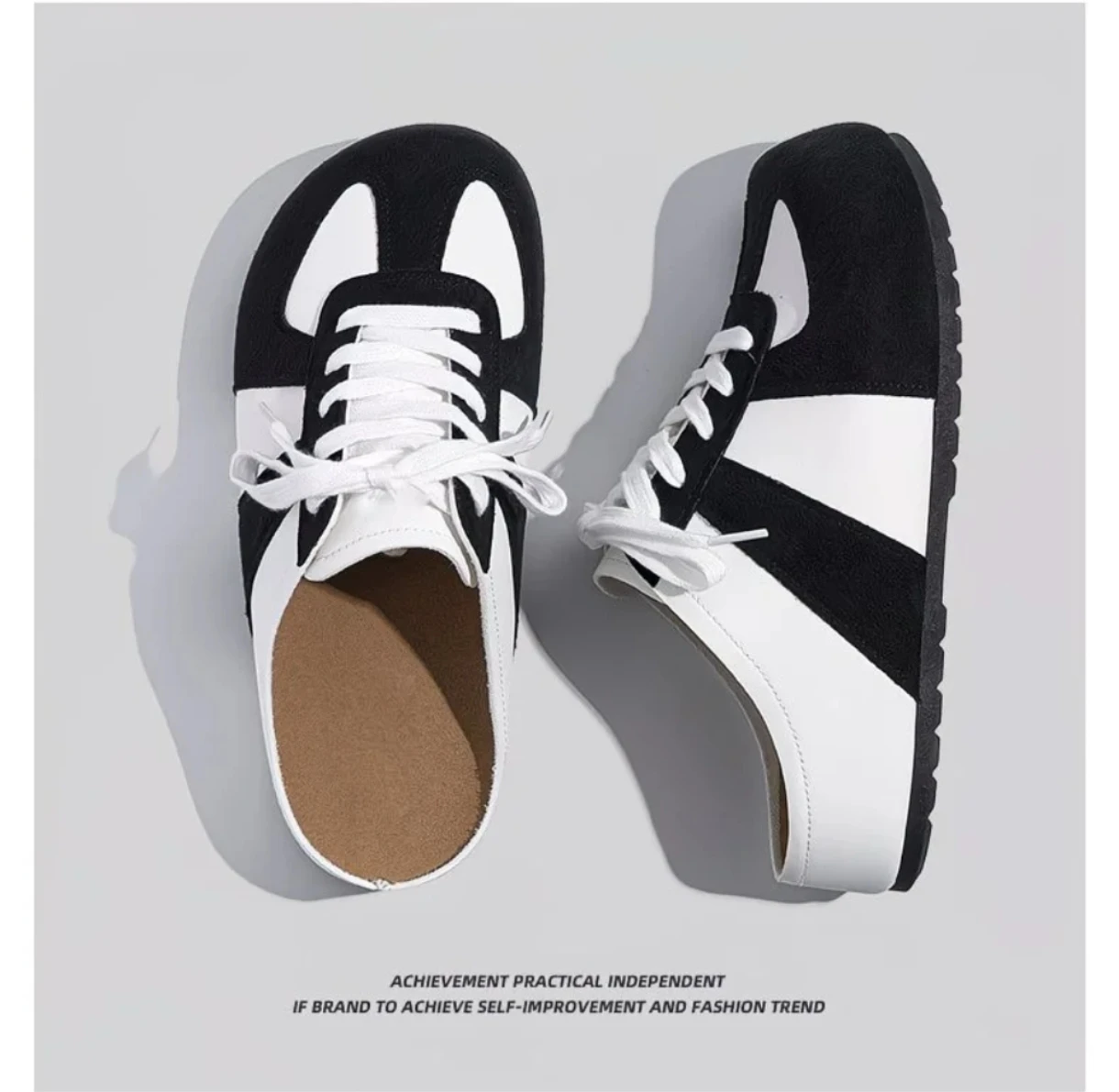 2026 Spring New Men's Half Slippers Lazy Baotou Slippers Fashionable and Comfortable Boken Shoes Sports and Leisure Flat Shoes