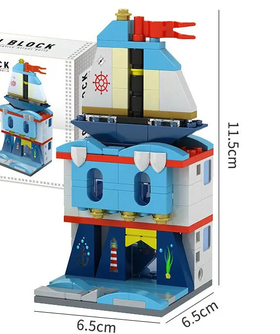 Haus Bausteine Mini City Store Street View Snack Straße Kinderspiel zeug Jungen und Mädchen Geschenke kompatibel mit Lego – Detail 17