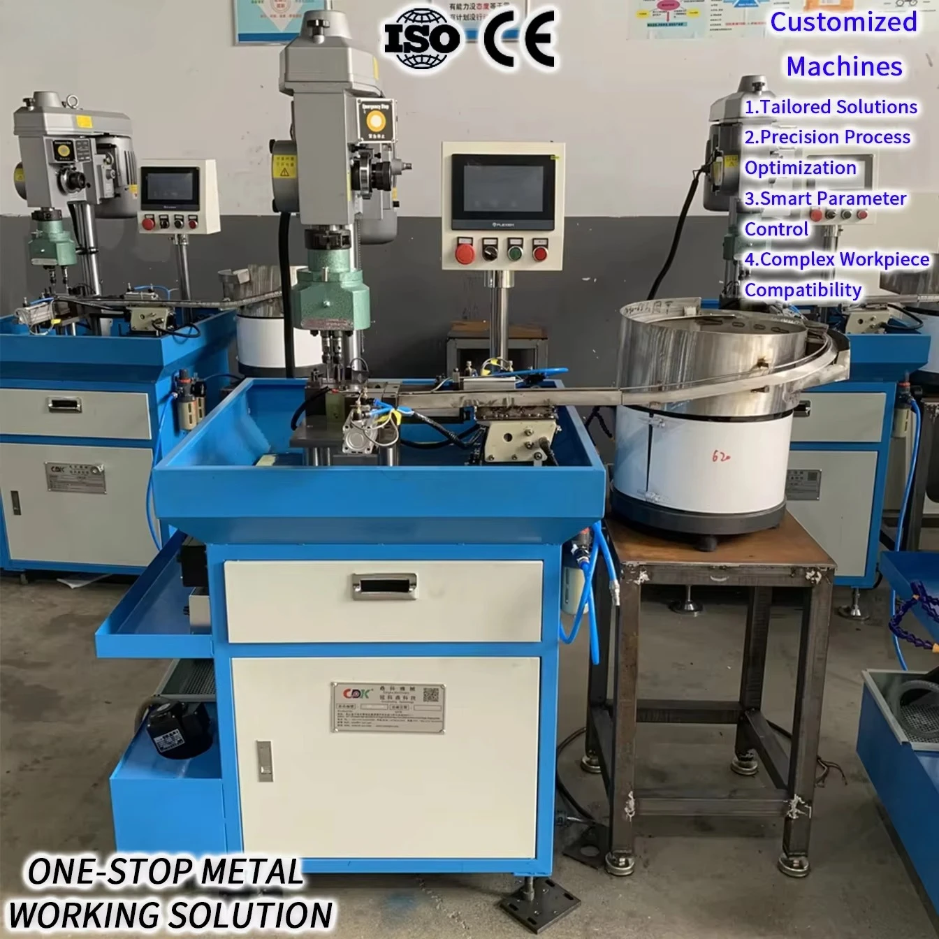 CNC Automatic Drilling Machine for Drilling Tapping Holes with Automatic Loading Tapping Machine Six Station