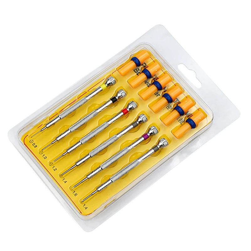 6Pcs Steel Watch Screwdrivers & 6Pcs Spare Drill Bits Kits For Watchmaker Remove And Adjust Repair Watch Glasses Tools