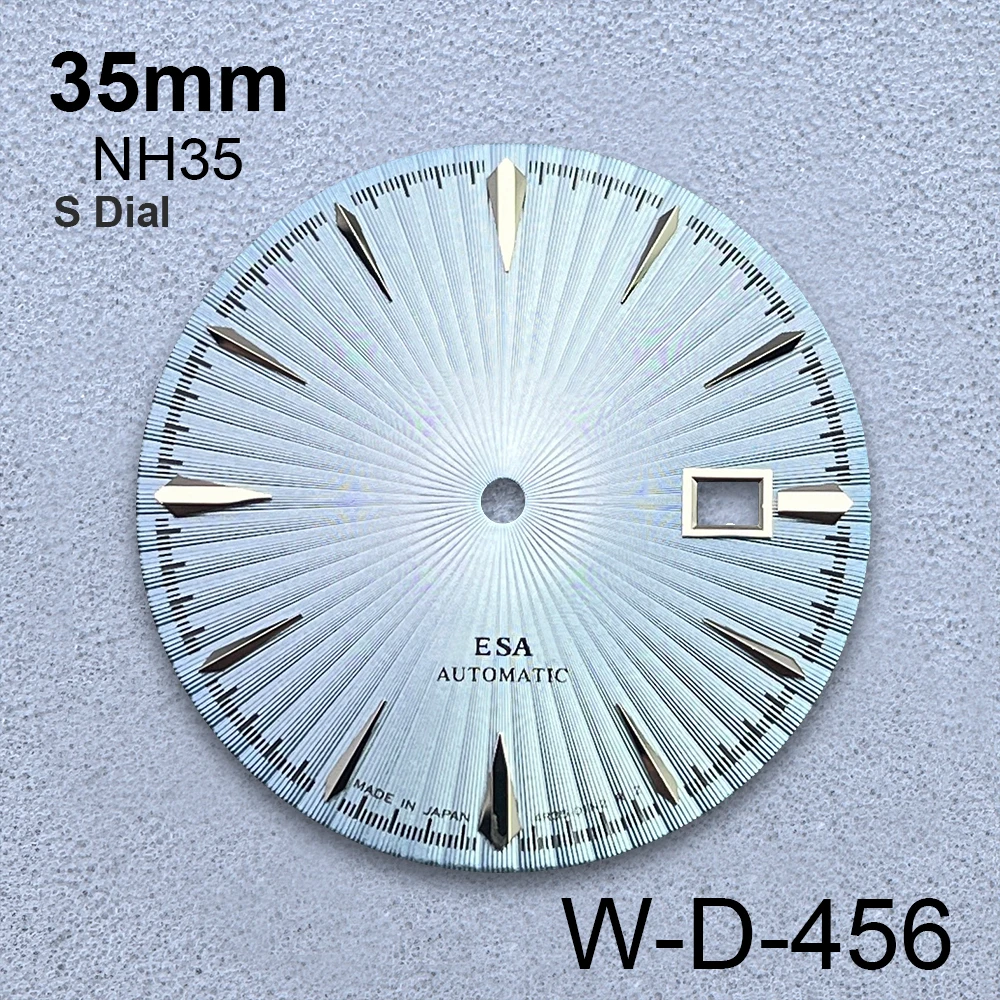 35mm S Logo Cocktail Dial Fit NH35 Japanese Movement Red High-Quality Dial Watch Modification Accessories