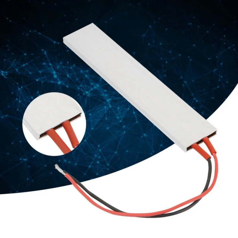 150*28.5mm Aluminum Housing PTC Heating Element Plate Thermostatic Heater(12V/70℃)
