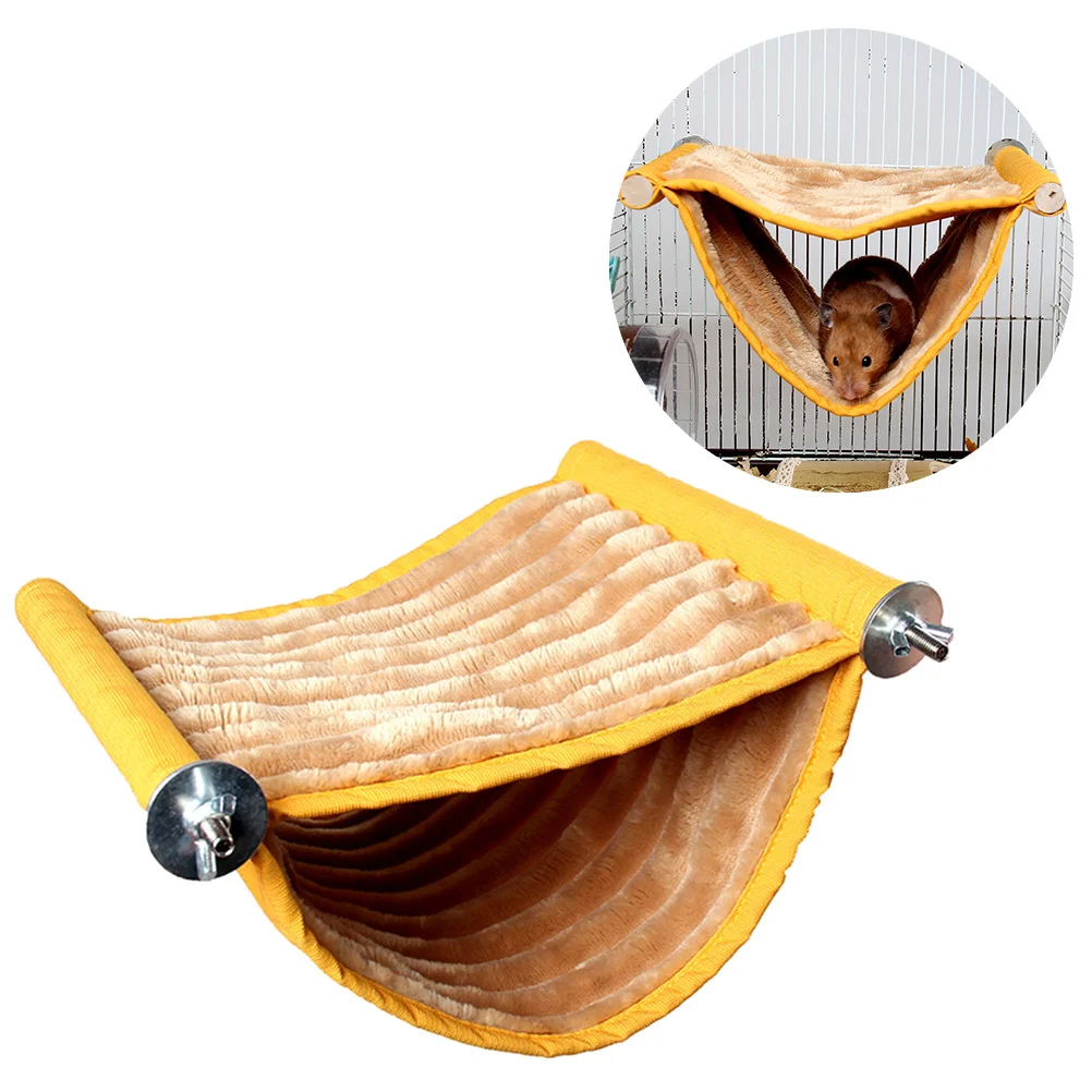 

Orange Size Layer Hanging Nest Double Bunkbed Hammock for Small Pets Warm Sleep Bed Pet Supplies Snuggle Rest Spot