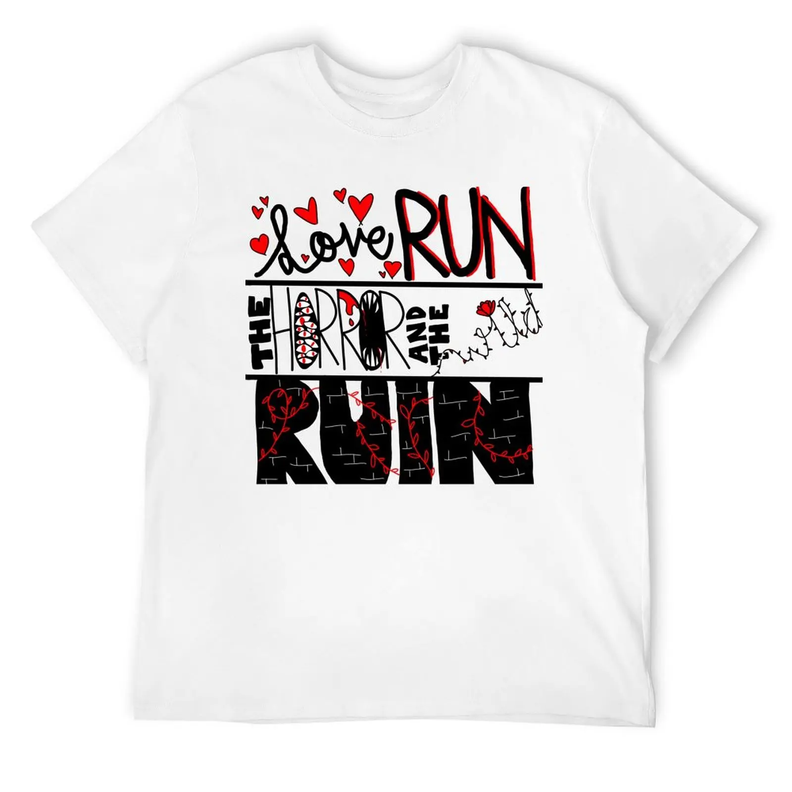 

love run, the horror and the wild, and ruin albums by the amazing devil design T-Shirt