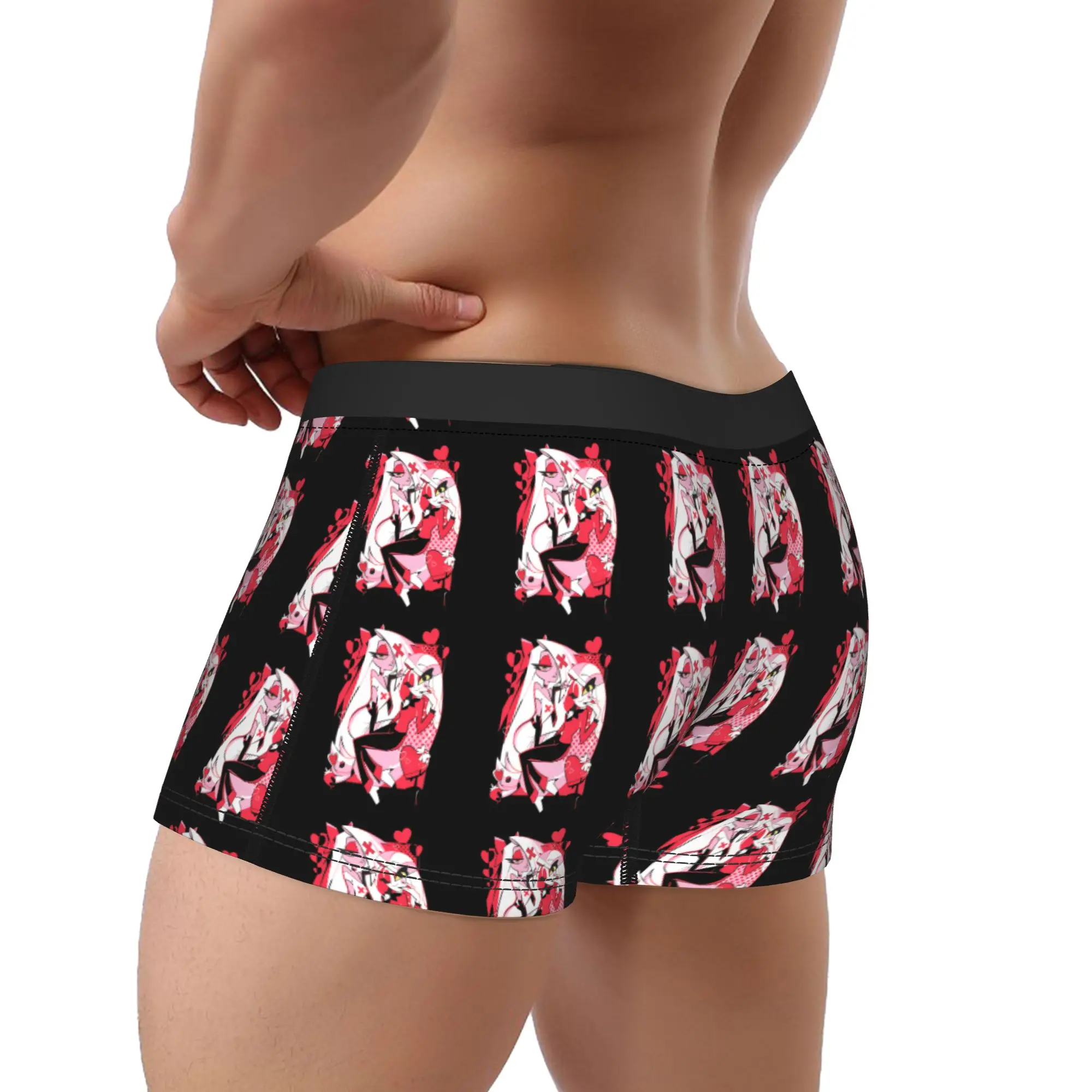 ملابس داخلية للفنادق من Hazbins سراويل داخلية كلاسيكية سراويل قصيرة مخصصة للرجال سراويل بوكسر بمقاسات كبيرة