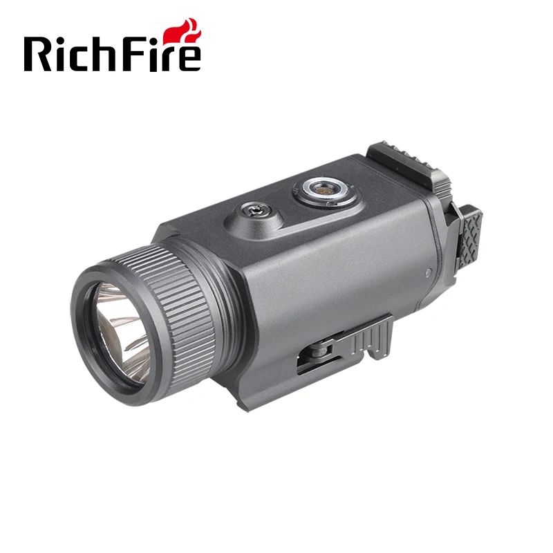 RichFire Magnetic LED Flashlight 2400LM White Light and Laser Combo Police Tactical Accessories 20mm Mount Standard for Hunting