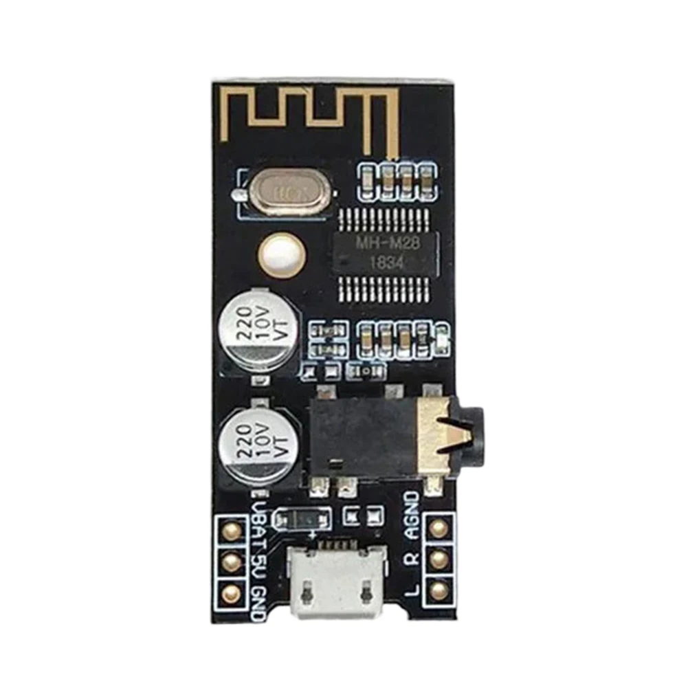 Módulo de música estéreo inalámbrico, dispositivo con luz indicadora, Bluetooth, HiFi, Kit de bricolaje, placa decodificadora MP3, MH-M18/M28/M38