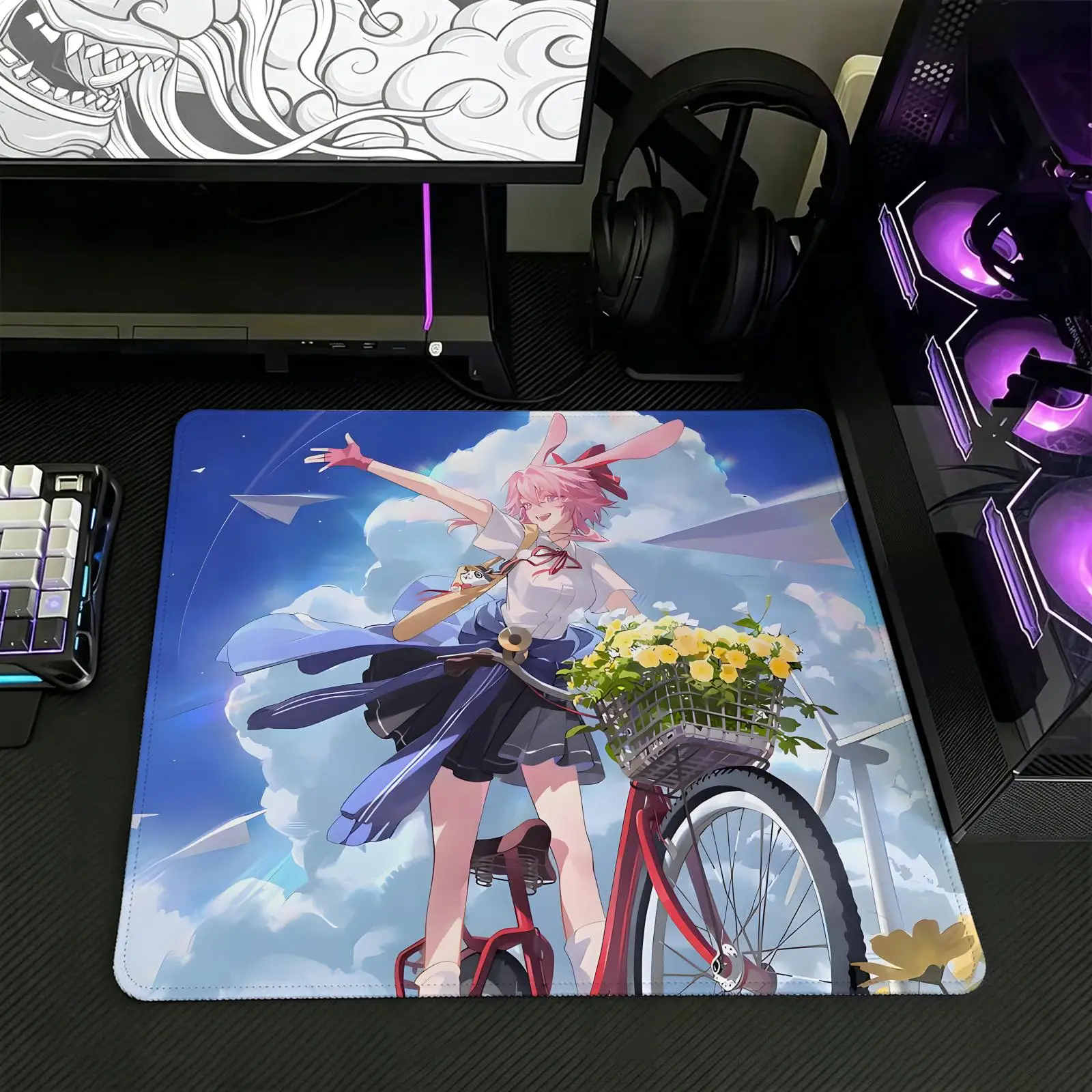 Honkai Star Rail Evanescia Regular gaming mouse pad  Office mouse pad Laptop desk mat Stitched edge S/M/L size mouse pad