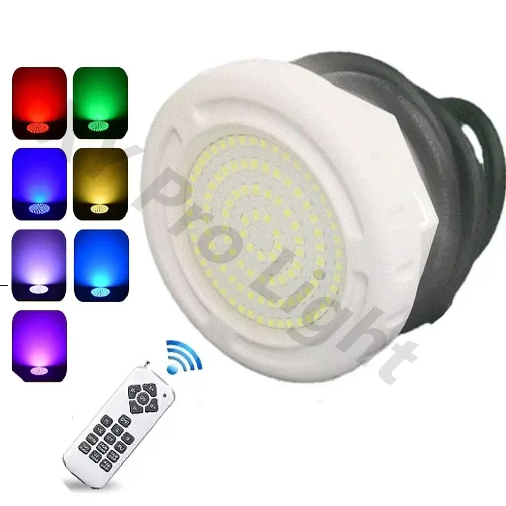

IP68 12 В 15 Вт Пластиковая пленка Освещение для бассейна RGB Подводные светодиодные фонари для спа-бассейна Лампа для прудов с наполнителем смолы Подходит для плавательных прудов Лодки