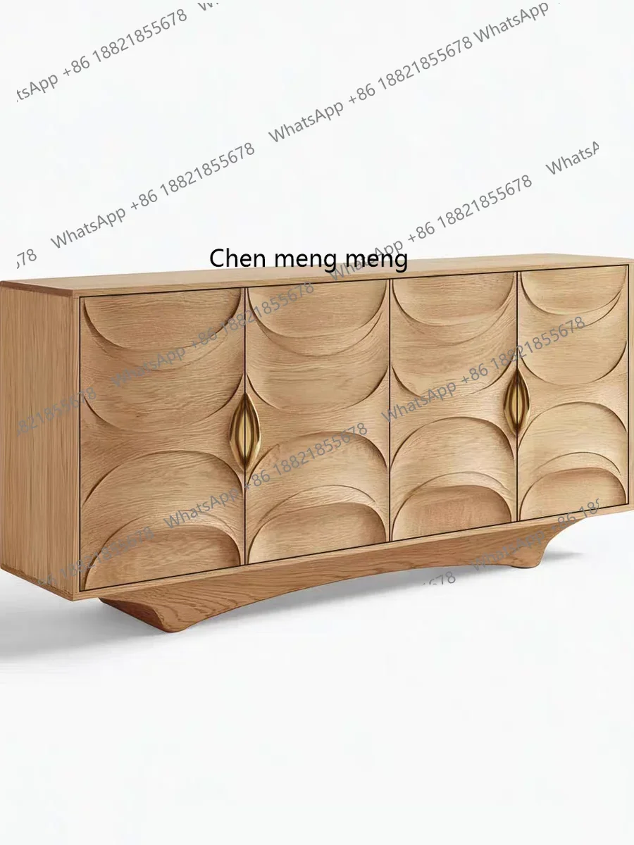 

X Medieval, creative solid wood dining side cabinet, living room entrance, art decoration locker