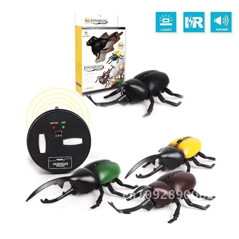 Beetle Infrared RC Lighting Simulative Remote Control Animal Electric with Christmas Sound Funny Terrifying Novelty Kid Gift Toy