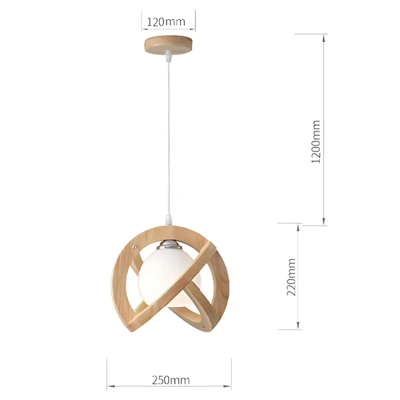 Nordic Wooden Pendant Lights Modern Magic Bean Ceiling Chandelier For Living Room Bedroom Indoor Decor LED Circle Chandelier